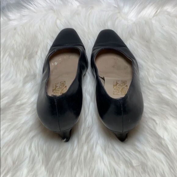 Salvatore Ferragamo Black Leather SlipOn Heel Sz 8 - Picture 3 of 6